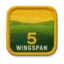 Play five birds in the grassland (yellow) habitat.
