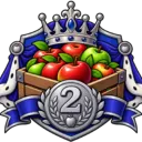 Second-highest grouped count for Apple. Tied second place splits Queen bonus rounded down.